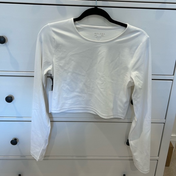 Aritzia BUTTER Essential Waist Long Sleeve Cropped Crewneck - Picture 1 of 5